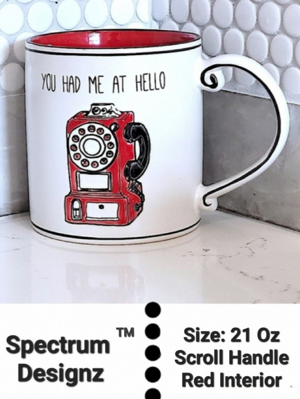 Spectrum Designz 'You Had Me At Hello' Red Interior Ceramic Mug